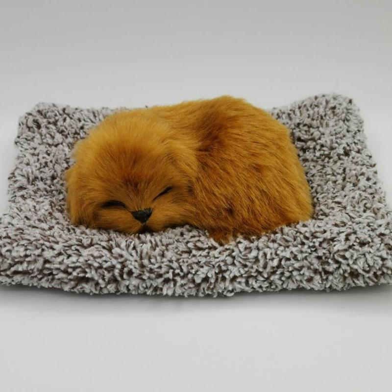 Cute Stuffed Simulation Animal Doll Sleeping Dogs Toy Sounding Toys Lovely Kids Soft Plush Birthday Gifts