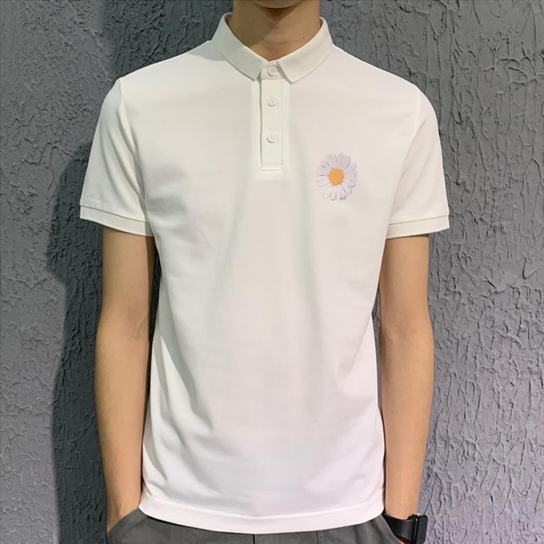 Summer Shirt Men's Short-sleeved T-shirt Men's Slim Half-sleeved Large Size T-shirt Boys Clothes Tops