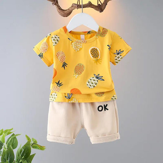 Boys Summer Suit 2-6 Years Old Handsome Two Piece Suit