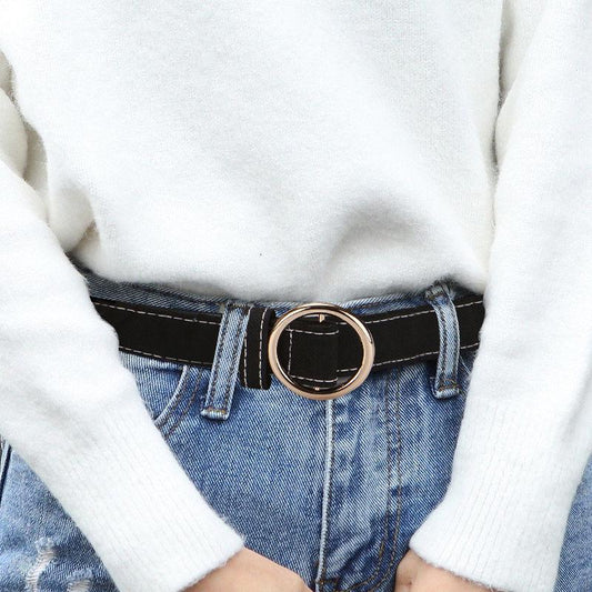 Belt Pants Belt Female Simple Wild Denim Youth Students Free Punching Woven Belts Casual