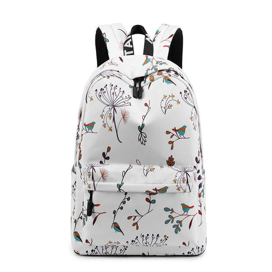 Girls School Bag Student Korean Version of The Large-capacity Waterproof Backpack Small Fresh Printed Backpack Female Bag