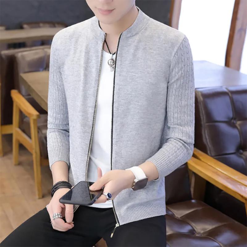 Men's Knitwear Cardigan Sweater Fashion Youth Thicken Warm Sweatshirts Autumn