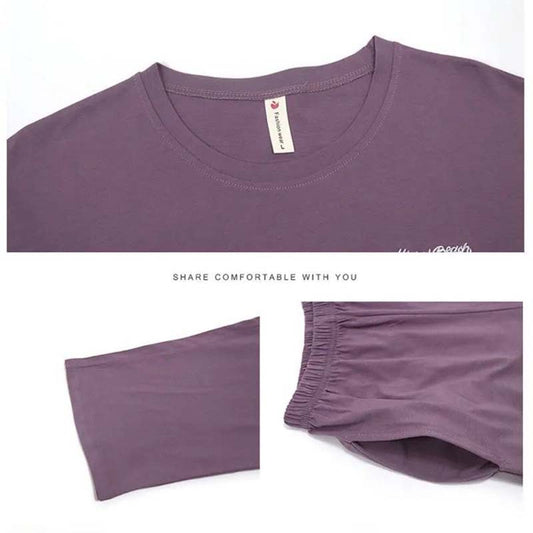 Pajamas Set Women Summer Short-sleeved Home Wear Thin Loose Large Size Sweet Out Wear Pajamas Casual Cropped Pants Suit Short Top and Trouser Set