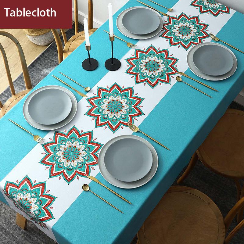 Pvc Table Cloth Waterproof and Oil-proof Disposable Table Top Table Table Cloth Rectangular Table Mat Fresh European Pastoral Style