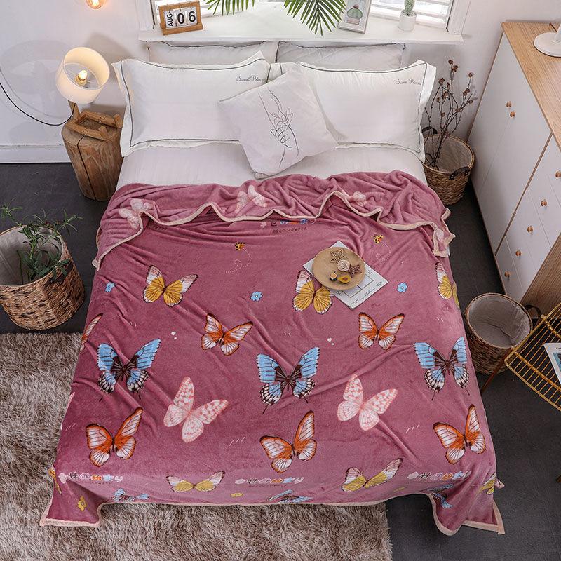 Plush Thick Flannel Sheets To Keep Warm Coral Fleece Large Blanket