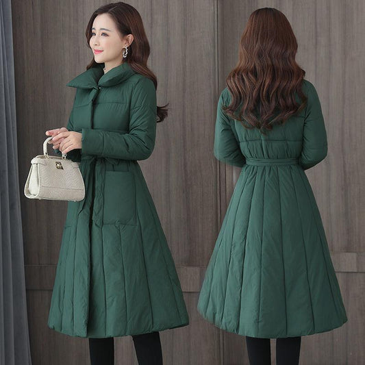 Women's Cotton-padded Jacket 2021 Jacket Women's Mid-length Korean Style Over-the-knee Cotton-padded Jacket Winter Jacket To Increase Thickening