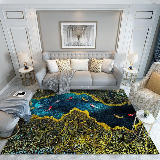 Ins Living Room Carpet Bedroom Dirt-resistant Washable Cut-out Blankets Floor Mats and Dirt-resistant
