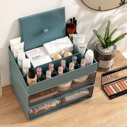 Cosmetics Storage Box Ins Desktop Drawer Large-capacity Lipstick Skin Care Products Jewelry Home Dressing Table Rack