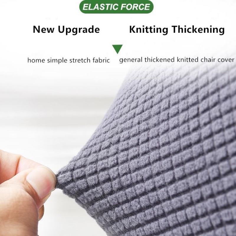 2-piece Thicken Chair Cover Cushion Set Dining Chair Cover Universal Stool Cover Seat Cover Stretch Hotel Dining Table Chair Cover