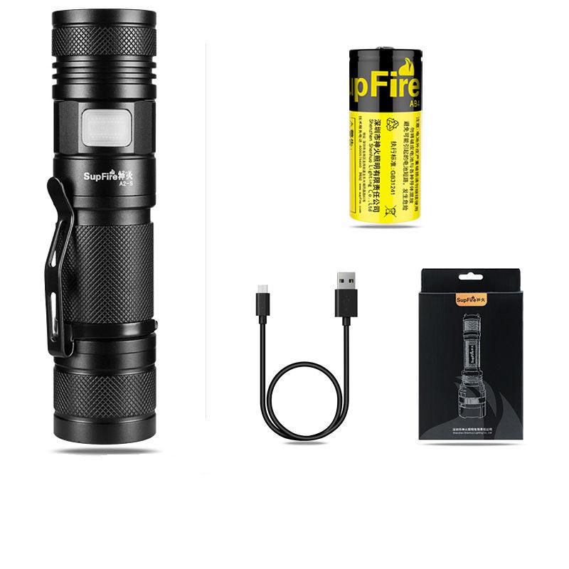 Powerful LED Flashlight Self-defense Torch Support Zoom Lighting Powered By 18650 Battery