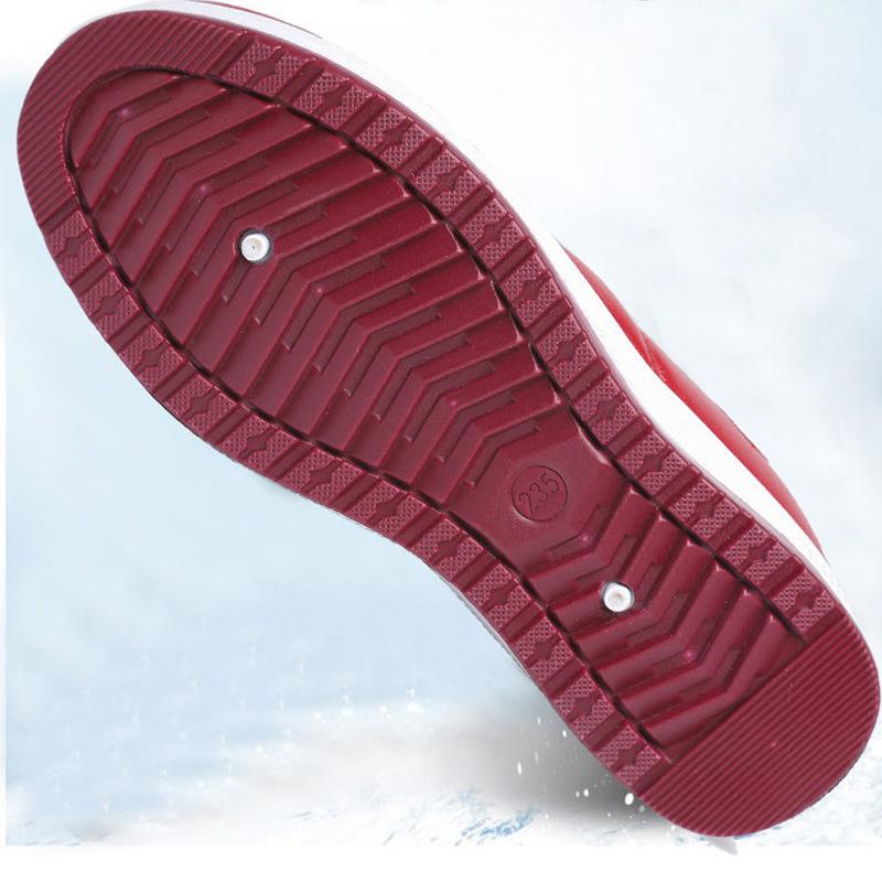Winter Cotton Shoes Women's Waterproof Plus Velvet Mother Shoes Flat Non-slip Warm Middle-aged and Elderly Short Boots