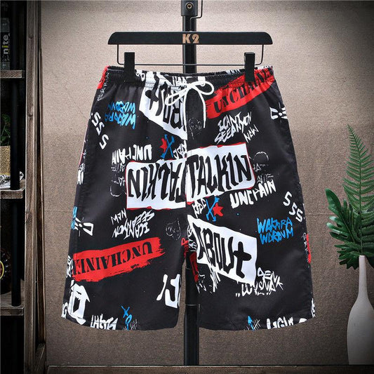 Beach Shorts Men's Swimming Shorts Quick-drying Shorts Can Be Launched Into The Water Couple Loose Style Spring Beach Men's Five-point Anti-awkward