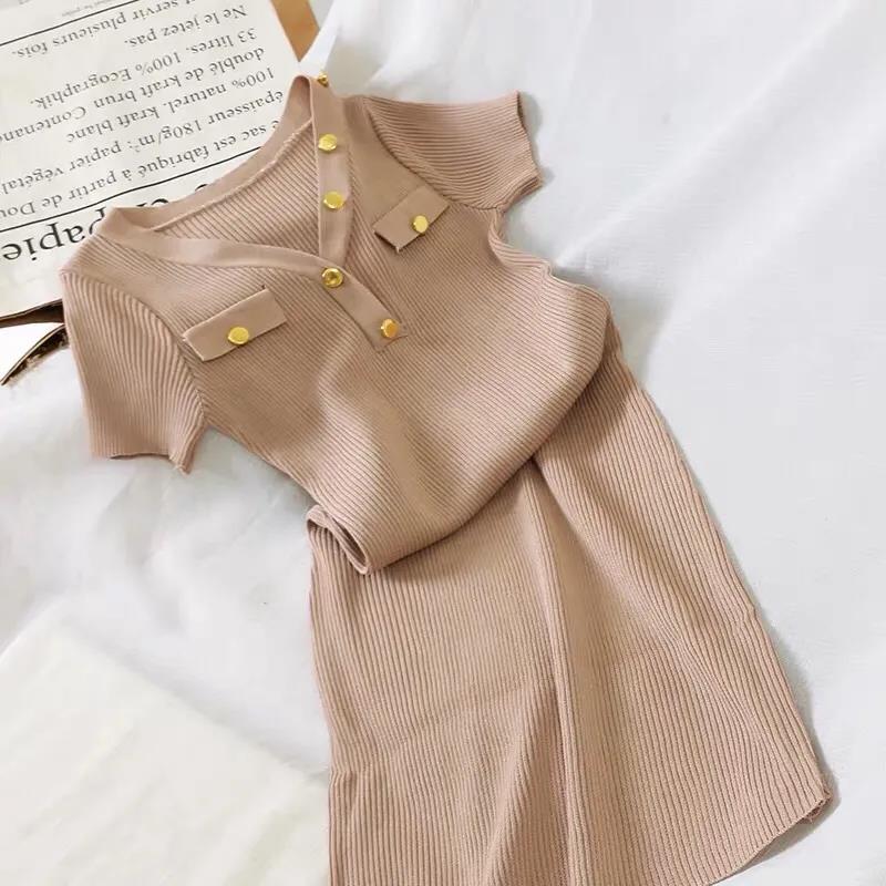 Small Dress Sexy V-neck Slim Bottoming Knit Dress Female Short Dress Female