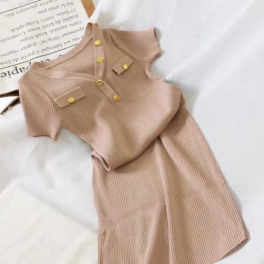 Small Dress Sexy V-neck Slim Bottoming Knit Dress Female Short Dress Female