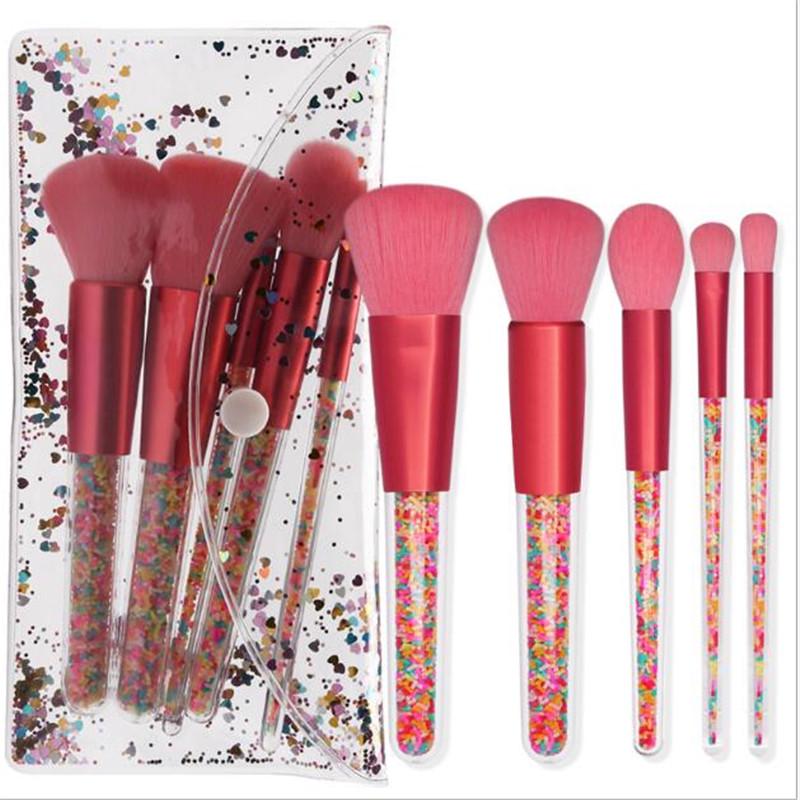 Makeup Brush Suit Blush Brush Smoky Eye Shadow Brush Professional Brand 5 Pcs Wooden Handle Double