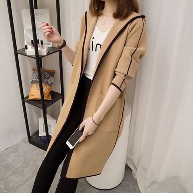 Women Woolen Coat Autumn Winter Lapel Collar Long Sleeve Casual Belt Trench Coat
