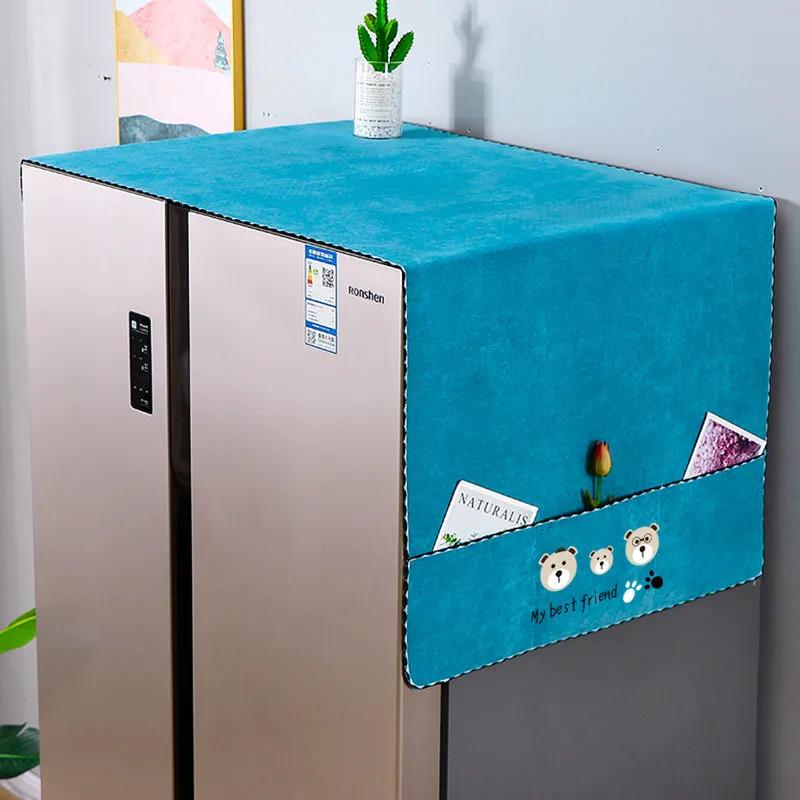 Refrigerator Dust Cloth Cover Non-slip Refrigerator Hanging Bag Storage Washing Machine General