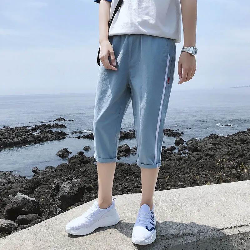 Men's Shorts Summer Loose Slim Casual Cropped Pants Breathable Versatile Soft and Comfortable Harem Style Shorts