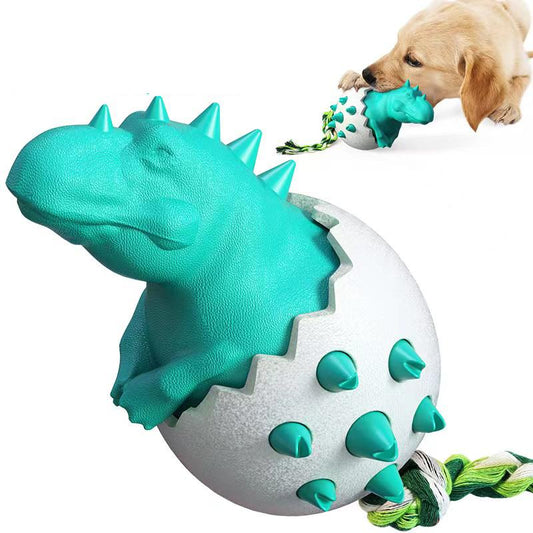 Dog Toy Molar Rod Dinosaur Clean Teeth Bite Resistant Small Medium and Large Dogs Dog Food Leakage Toy Play Fun Chewing Toy Dog Cats Grind Teeth Toy