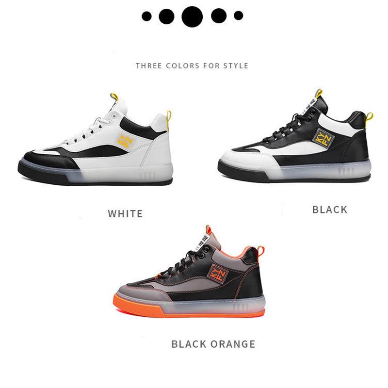 Summer Men's Breathable Heighten Shoes Trendy High Top Men's Tennis Shoes Sports and Leisure Student Basketball Board Shoes