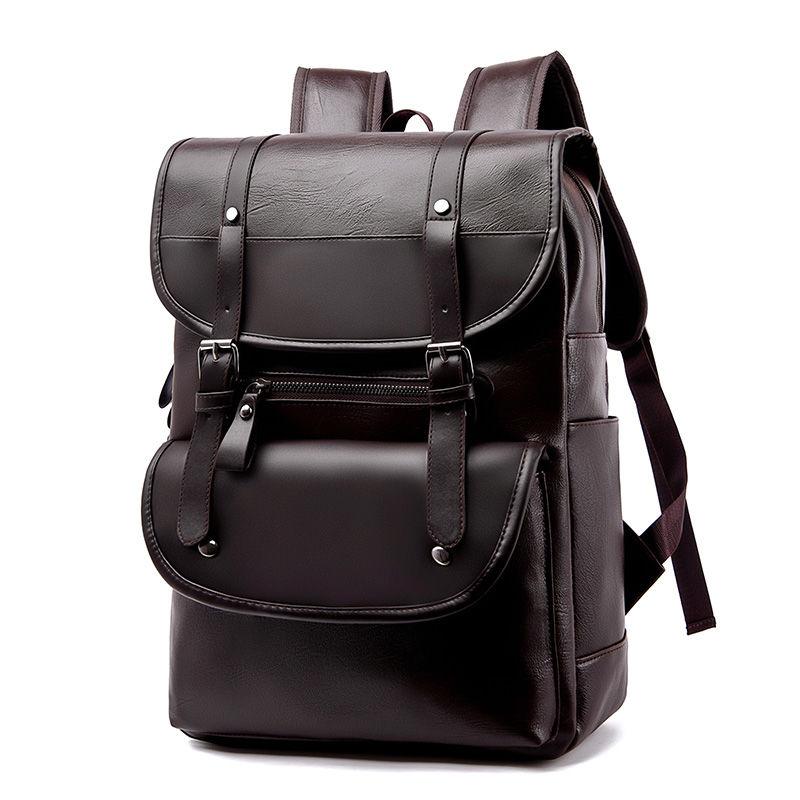 Backpack Men's Street Retro British Trend Middle School Student School Bag Fashion All-match Travel Backpack