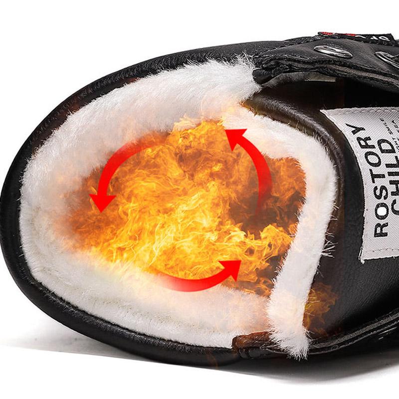 Men's Shoes Winter Fleece Warm Shoes Ski-proof Boots High-top Waterproof Cotton Short Boots