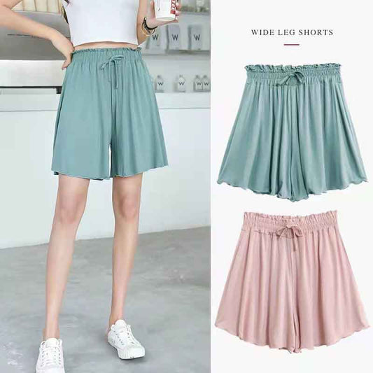Spring/Summer Shorts Women's Loose Modal Shorts Casual High Waist Culottes Large Size Wide Leg Pajama Pants Thin Section