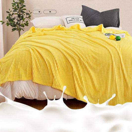 Milk Velvet Flannel Blanket Warm Napping Leisure Blanket Towel Blanket Single Double Summer Thin Blanket