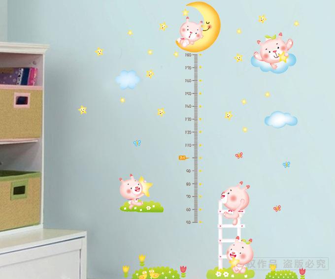 Bunny Height Stickers Removable PVC Combination New Wall Stickers