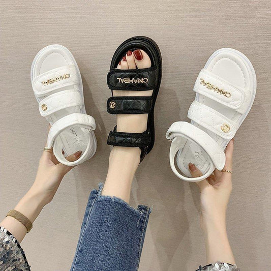 Women's flat sandals Summer fashion sponge cake women's shoes sports Roman wild fairy style