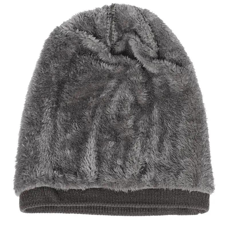 Winter Plus Velvet Embroidery Woolen Cap Plus Velvet Thick Warm Cotton Cap Riding Windproof Knit Hat