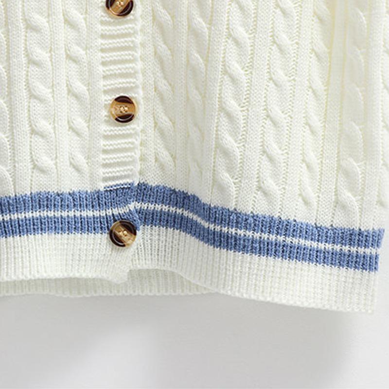 Twist Knitted Vest Women's V-neck Cardigan Spring and Autumn Korean Loose Thick Wool Vest Sleeveless Sweater Jacket