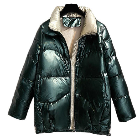 New Winter Parka Coat Women's Coat Smooth Down Cotton Coat Casual Thick Warm Coat Women's Parka Coat Cotton Coat