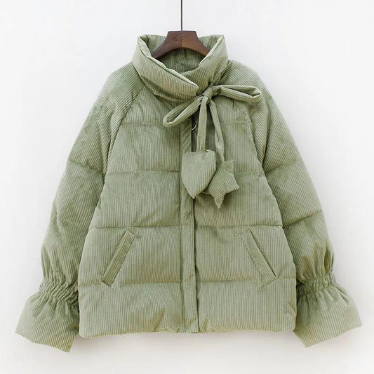 Winter Forest New Korean Version of Corduroy Short Padded Jacket Women's Thick Cotton-padded Jacket Student Bread Jacket
