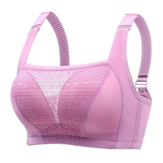 Anti-glare Bra Gathers Anti-sagging Large Size No Steel Ring Breathable Sweat-absorbing Thin Seamless Bra