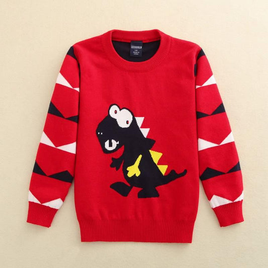 Girls Boy Knitted Sweater Children O-Neck Pullover Sweater for Boys Autumn Winter Outwear