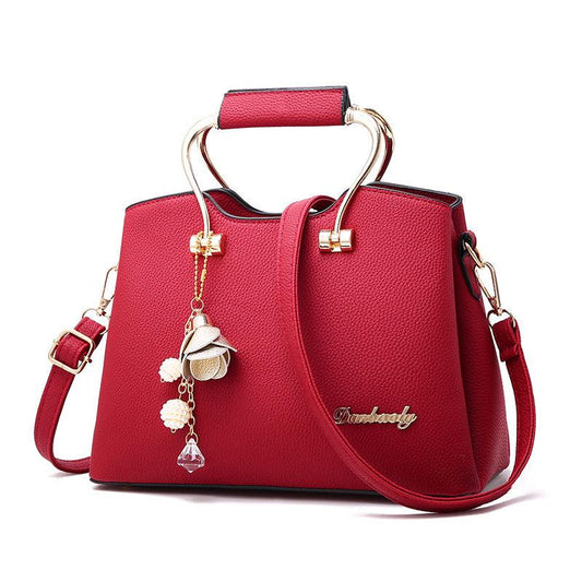 Fashion Casual Small Bag Trend Korean Version of PU Leather Ladies Handbag Simple and Versatile One-shoulder Messenger Bag