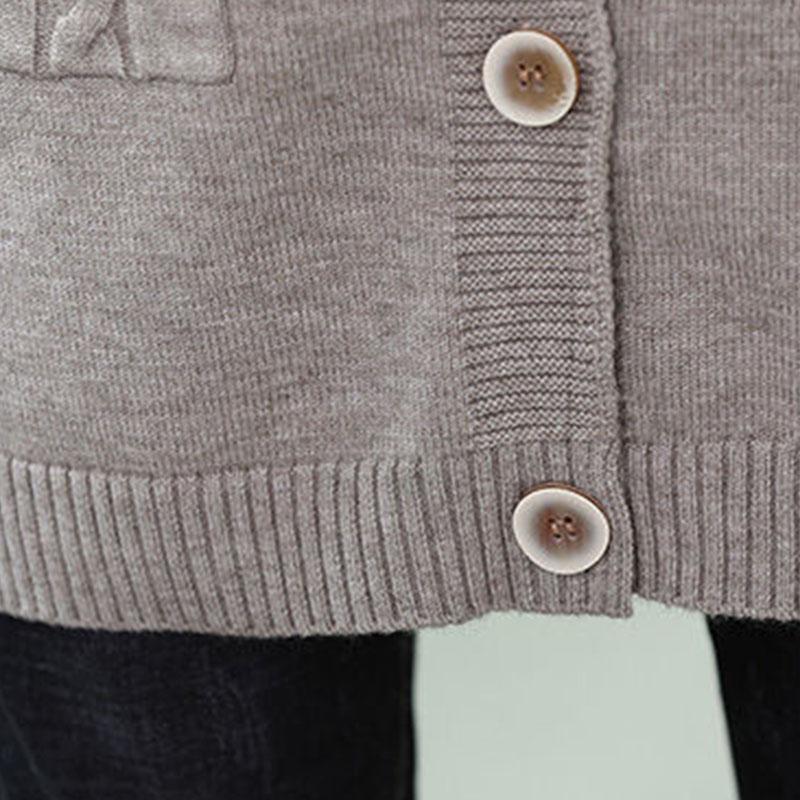 Spring Sweater Cardigan Women's Mid-length Loose Large Size Knit Sweater Jacket for Autumn and Winter