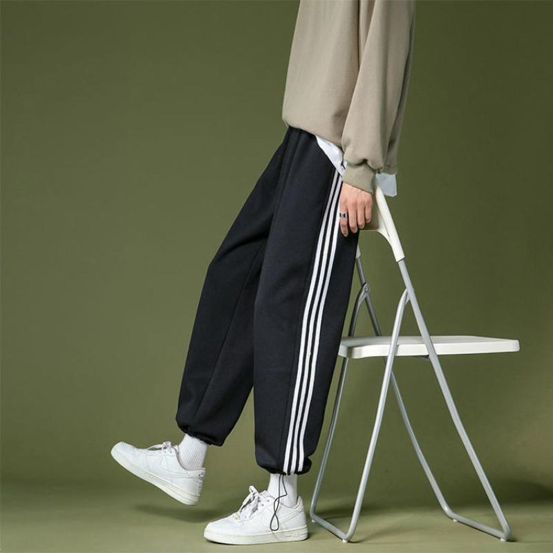 Summer Three-bar Casual Sports Pants Female Students Korean Version of Loose and Thin High Waist Drape Straight Wide-leg Pants Ins