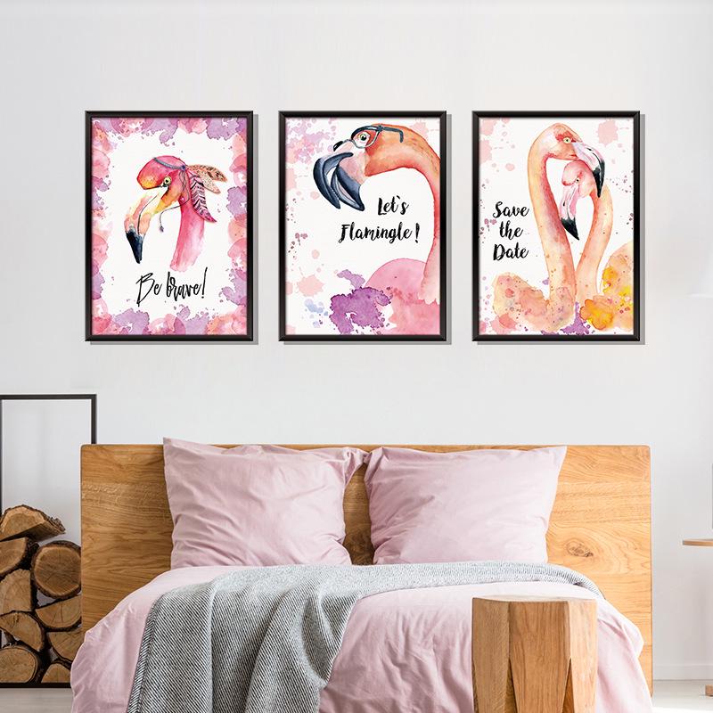 Sticker Wall Stickers Fire Bird Wallpaper Bedroom Bed Decoration Self-adhesive Wallpaper Warm Painting