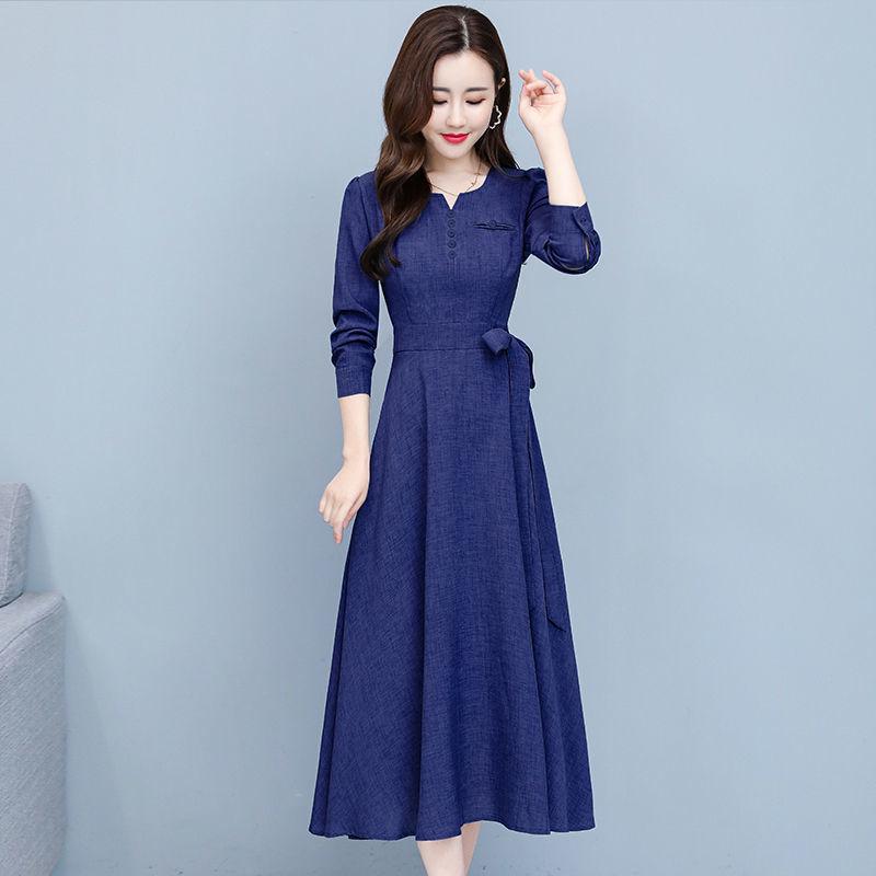 Autumn Summer Long Dress Long Sleeve Shirt Dress Women Long Dresses Button Shirt Dress Casual Loose Dresses 2021
