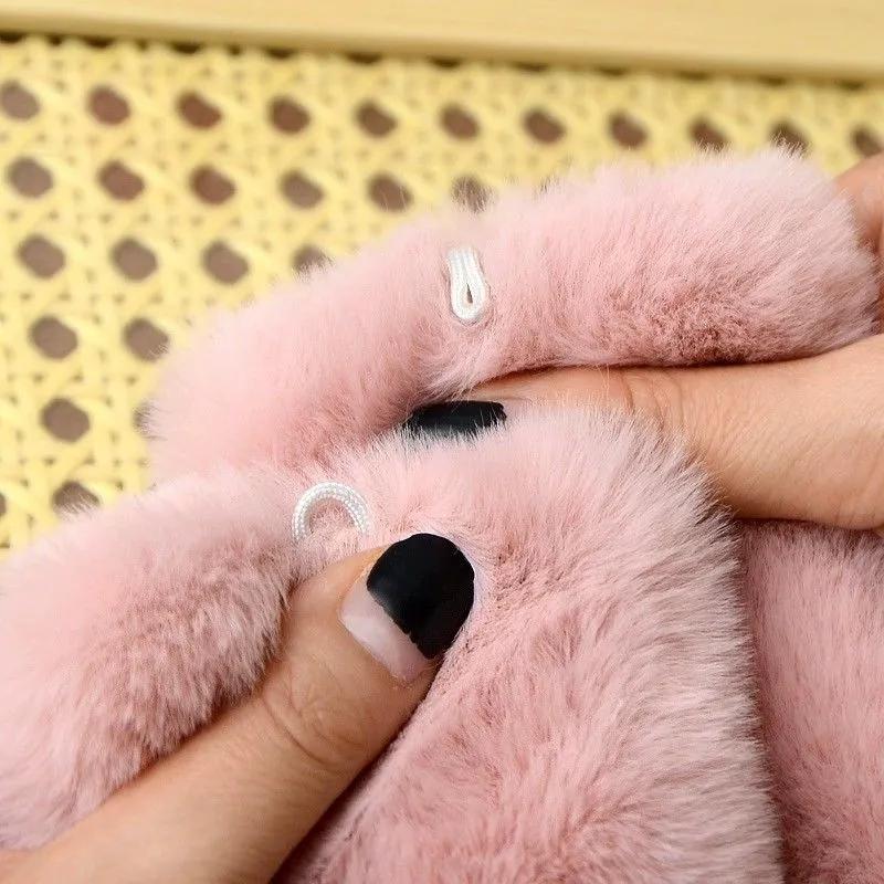 Women's Autumn and Winter Plush Rex Rabbit Fur Blend Scarf Neck Protection Collar All Match Imitation Fur Scarf Fluffy Plush Neckchief Warm Scarf