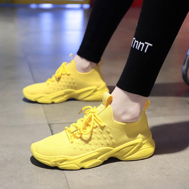 Flat Bottom Running Shoes Women All-match Flying Weaving Shoes Summer Sports Shoes Women's Breathable Leisure