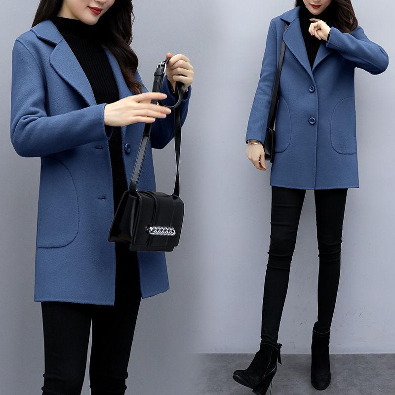 Woolen Coat Long Slim Blend Outerwear 2019 Women Overcoat Wool Coat Autumn Winter Jacket Clothes