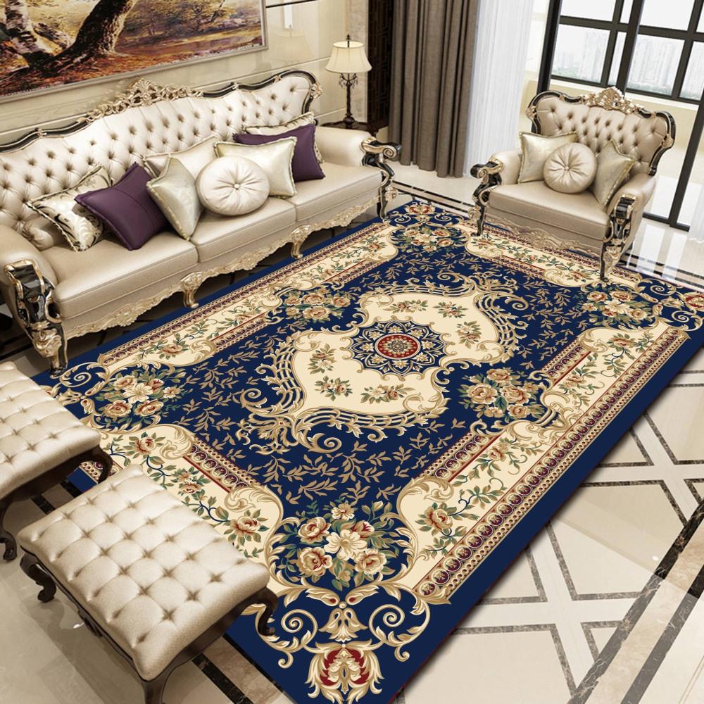 European Classical Art Carpet for Living Room Bedroom Anti-Slip Floor Mat Kitchen Carpet Area Rugs