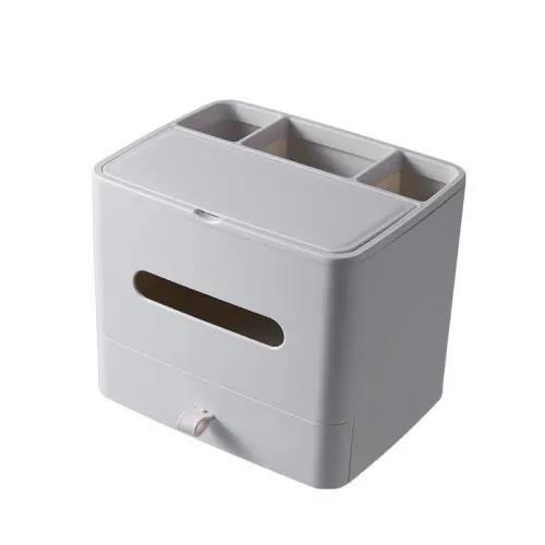 Multifunctional Desktop Tissue Box Home Living Room Bedroom Shelf Creative Remote Control Storage Box Coffee Table Drawer