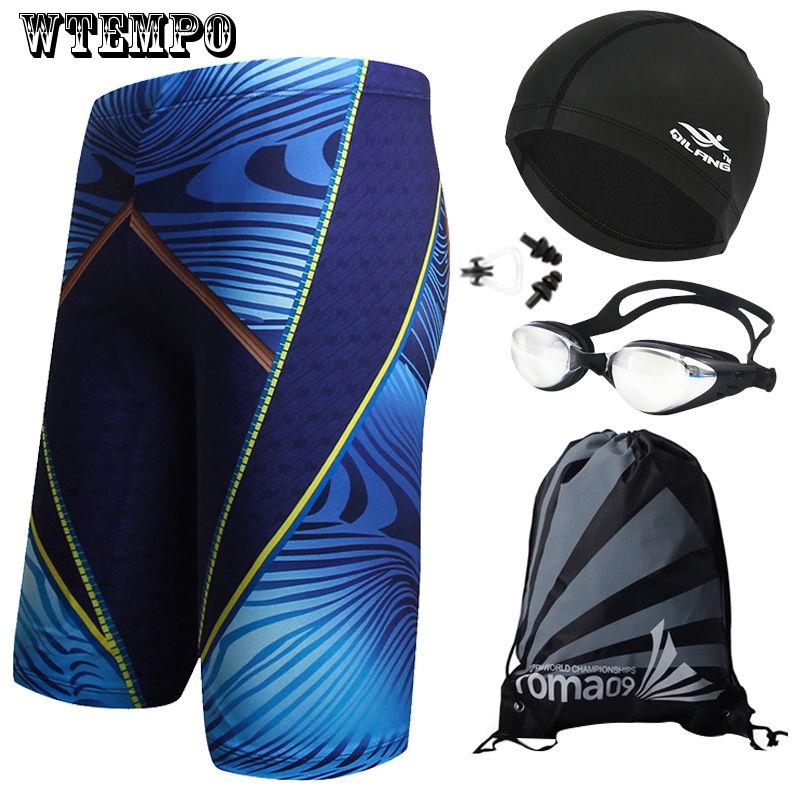 WTEMPO Swimming Trunks short swimsuits swimwear beach shorts swimming cap swimming trunks suit