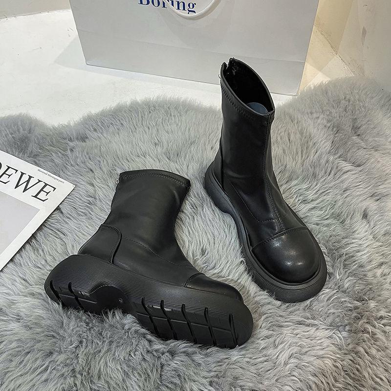 Short Boots Women 2021 Spring and Autumn Fashion All-match Martin Sponge Cake Thick-soled Autumn Boots
