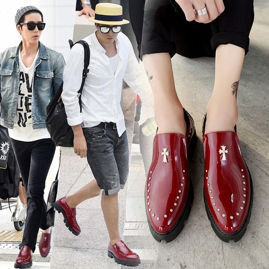 European Creepers Office Men Oxfords Shoes Handmade Leather Casual Pointed Toe Wedding
