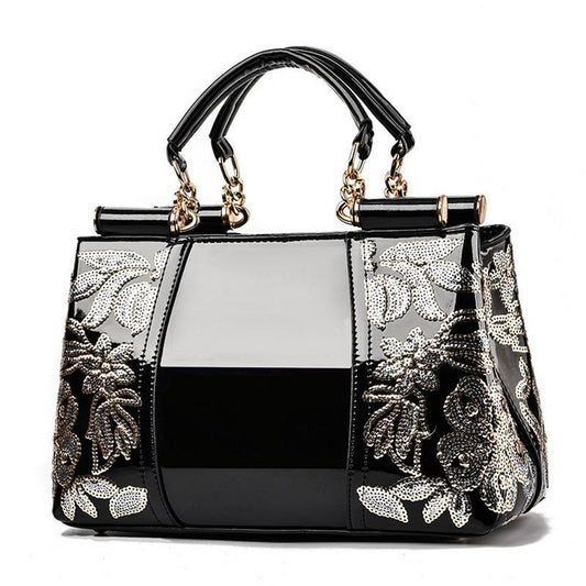 Genuine Leather Texture Ladies Bags Large Capacity Middle-aged Women's Bags Handbag Fashion One-shoulder Messenger Big Bag